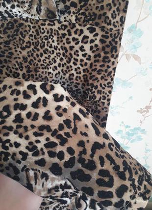 Леопардовое платье на брителях3 фото