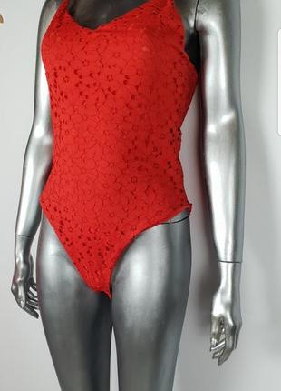 Яскравий мереживний боді
