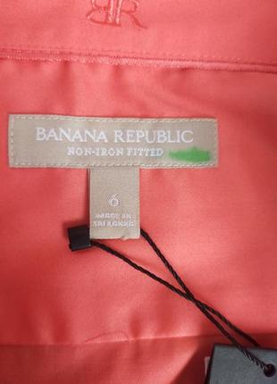 Рубашка кораллового цвета banana republic, 6,  новая , с биркой5 фото