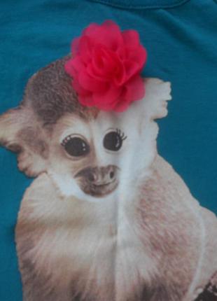 Красивенная футболка из тропической коллекции на 3 года обезьянка2 фото