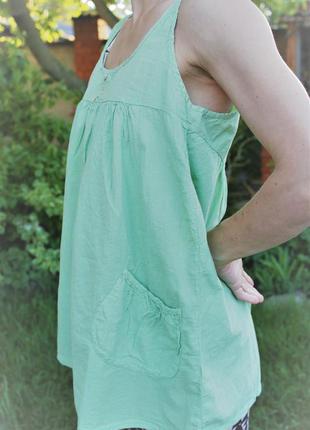 Видовжена катонова блуза туніка