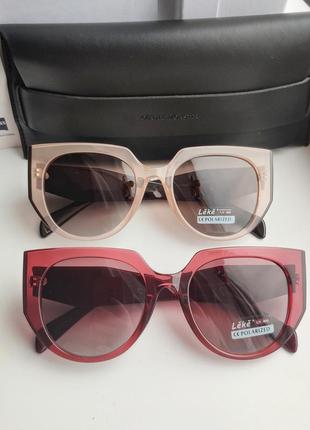Красивые женские солнцезащитные очки в прозрачной оправе polarized , окуляри полароид