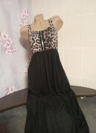 Сукня леопардова зі шлейфом2 фото