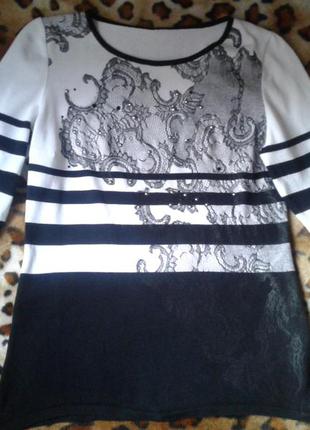 Джемпер-кофта-футболка-блуза  стразы stizzoli италия 46р3 фото