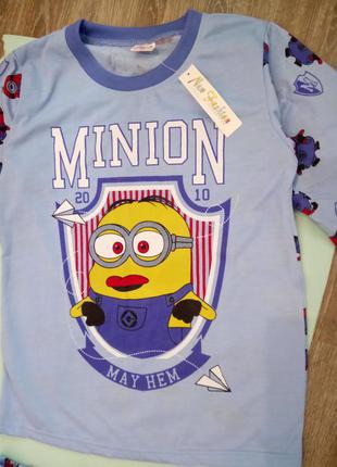 Новая хлопковая пижама на мальчика, на рост до 158 см, 14-15 лет new fashion minion миньон2 фото