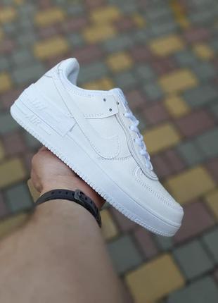 Nike air force 1 shadow белые7 фото