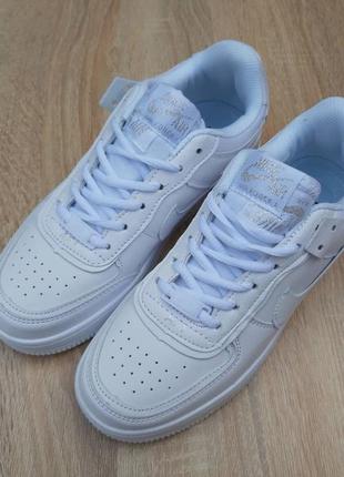 Nike air force 1 shadow белые4 фото