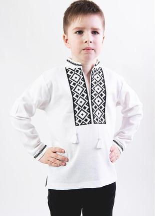 Вишиванка для хлопчиків, біла