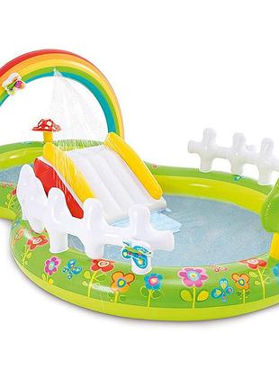 Надувний ігровий водний центр мій сад intex