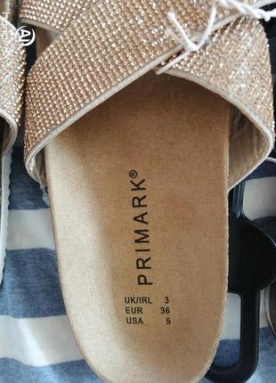 Шлепанцы блестящие primark4 фото