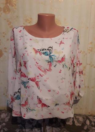 Шикарная блуза блузочка свободного покроя из германии