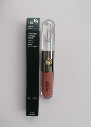Unlimited double touch kiko milano стійка помада матова, блиск