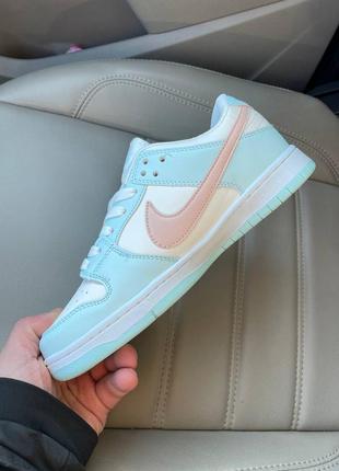 Nike dunk low mint mermaid новинка жіночі бірюзові пастельні кросівки найк весна літо осінь женские бирюзовые мятные кроссовки4 фото