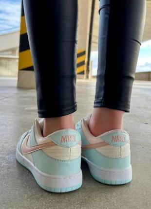 Nike dunk low mint mermaid новинка жіночі бірюзові пастельні кросівки найк весна літо осінь женские бирюзовые мятные кроссовки10 фото