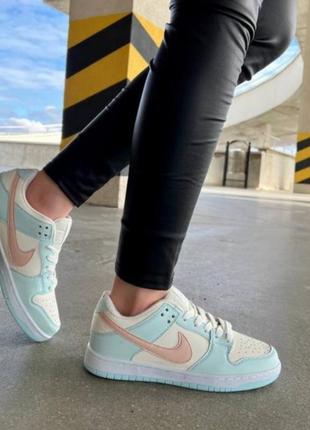 Nike dunk low mint mermaid новинка жіночі бірюзові пастельні кросівки найк весна літо осінь женские бирюзовые мятные кроссовки