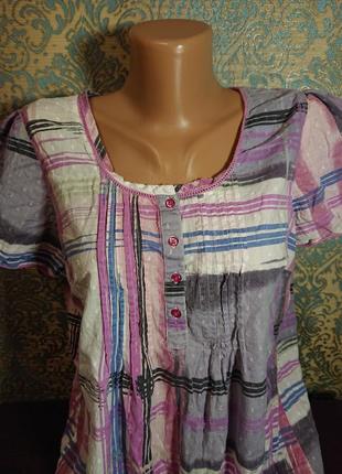 Женская базовая блуза блузка блузочка хлопок размер 44/462 фото