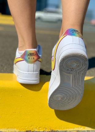 Nike air force rainbow hologram новинка жіночі яскраві трендові кольорові кросівки весна літо осінь райдужні кросівки демисезон форс7 фото