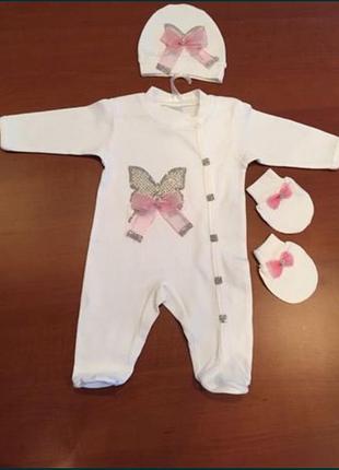Наряд на крестины или на выписку, любой праздник. размер 0-3 мес