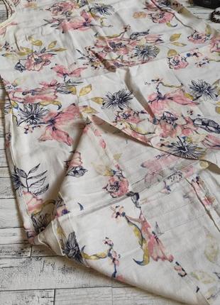 Трикотажне плаття міді в квіточки льон l george2 фото