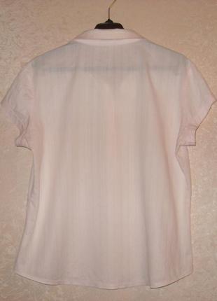 Коттоновая блуза ніжно-рожевого кольору3 фото