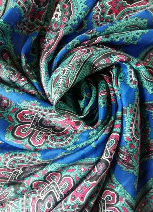 Вінтажна хусткп-шаль орнамент пейслі(індійський огірок) gim renoir. італія.4 фото
