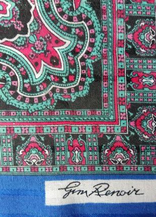 Вінтажна хусткп-шаль орнамент пейслі(індійський огірок) gim renoir. італія.9 фото