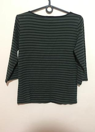 Лонгслив zara organic cotton stripe green/black6 фото