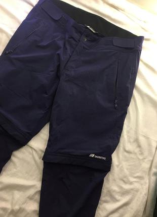 Брюки-шорты немецкие темно синие skogstaf штаны спортивные5 фото
