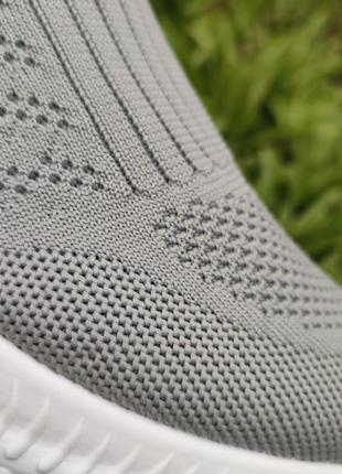 Сірі мокасини сліпони кросівки, кеди текстильні тканинні4 фото
