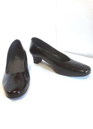 Стильные лаковые кожаные туфли от бренда hotter, р.38 код t38462 фото