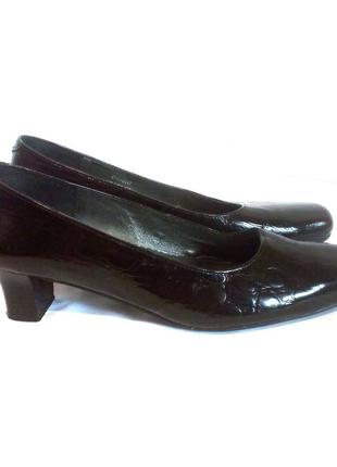 Стильные лаковые кожаные туфли от бренда hotter, р.38 код t38465 фото