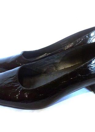 Стильные лаковые кожаные туфли от бренда hotter, р.38 код t38464 фото