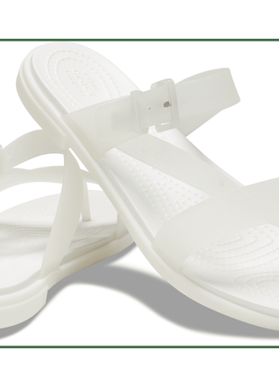 Шлепки crocs tulum translucent toe post