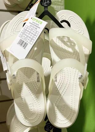 Шлепки crocs tulum translucent toe post