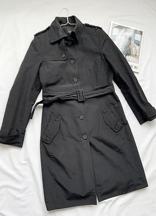 Плащ, тренч, черный, эсприт, esprit