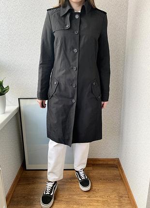 Плащ, тренч, чорний, еспріт, esprit 3