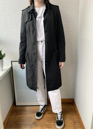 Плащ, тренч, черный, эсприт, esprit