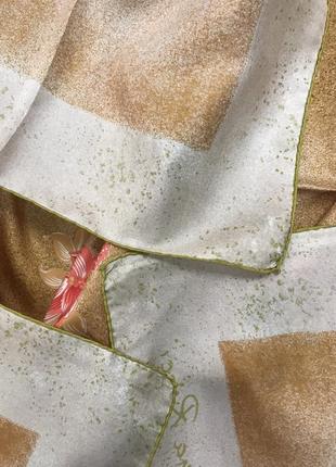 Nina ricci. натуральный шёлк. элегантный базовый  платок4 фото