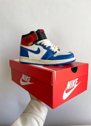 Шкіряні високі жіночі кросівки nike air force