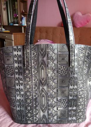 Фірмова стильна шкіряна сумка diamond