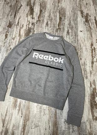 Женский свитшот reebok classic кофта толстовка худи dri fit swoosh с лампасами лосины2 фото