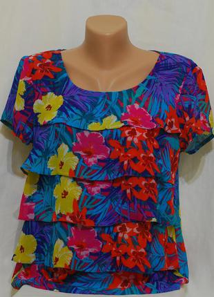 Яркая блуза в цветочный принт "m&co"1 фото