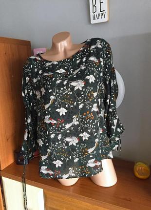 Блузка шифон блуза кофта з птаха