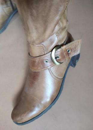 Кожаные сапоги р.40-41