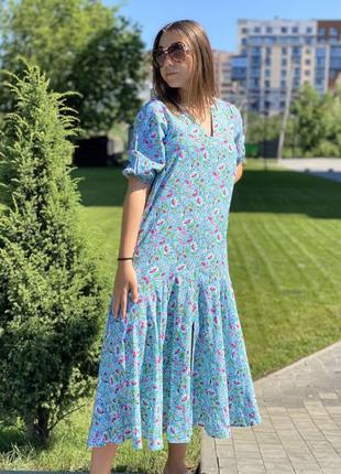 Натуральные ткани платье 👗 в пол турция сарафан