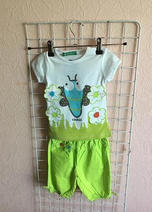 Літній костюм для дівчаток