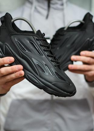 Шкіряні, чоловічі кросівки adidas ozweego celox black5 фото