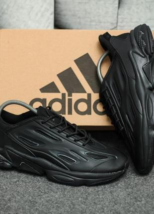 Шкіряні, чоловічі кросівки adidas ozweego celox black2 фото