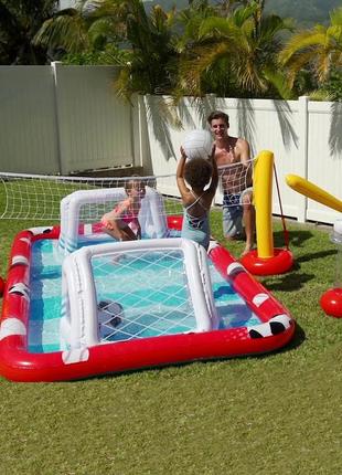 Дитячий надувний ігровий центр активний спорт з воротами і мячем