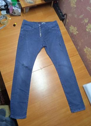 Сині жіночі джинси, піт 41 см стрейч